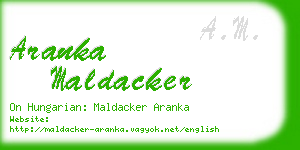 aranka maldacker business card